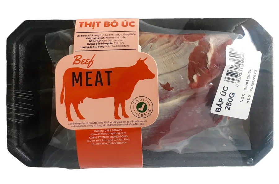 Thịt bò tươi đóng vỉ 250 g